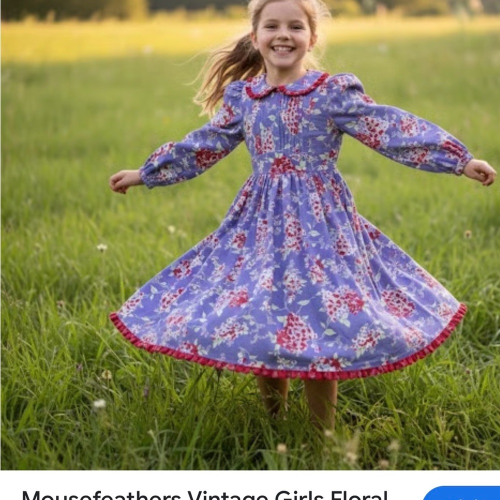 Like New! Mouse Feathers Vintage Dress ~ size 7